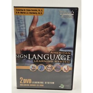 American Sign Language: Learning System NEW SEALED  Includes 2 DVDs & 1 Bonus CD
